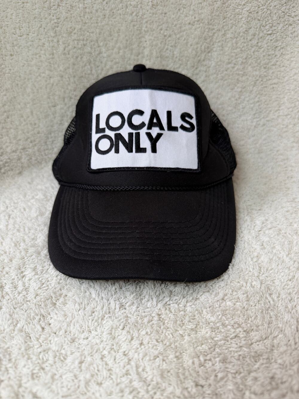 Aviator Nation Locals Only Black Mesh Trucker Hat Snapback Cap